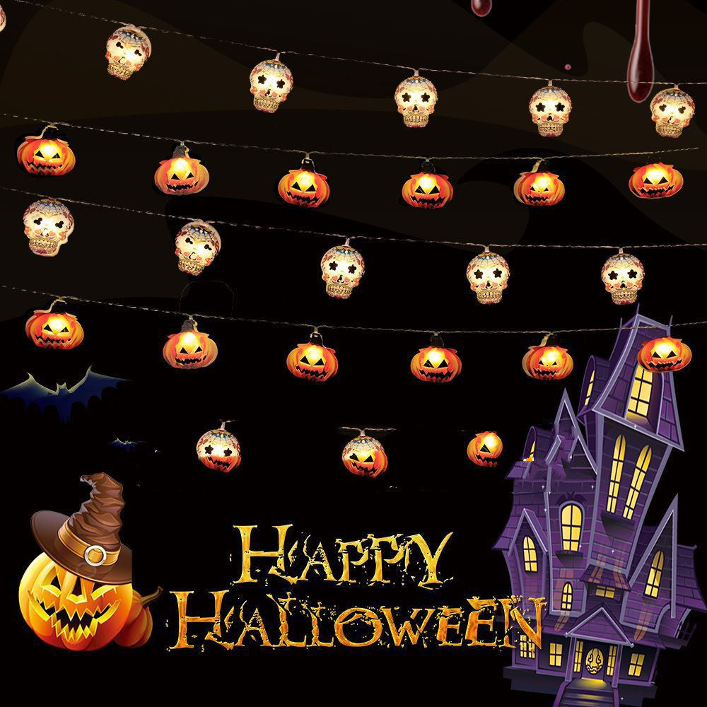 Halloween Decorative String Pumpkin Lights Batteries