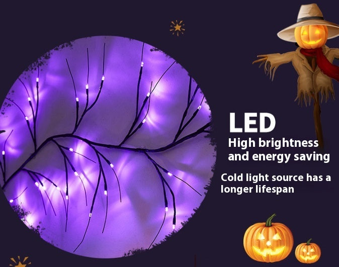 Halloween Decoration Rattan Lamp LED Artificial