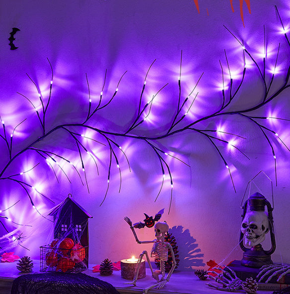 Halloween Decoration Rattan Lamp LED Artificial